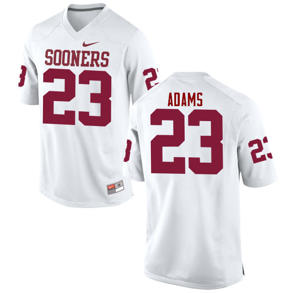 Men Oklahoma Sooners #23 Abdul Adams College Football Jerseys Game-White - Click Image to Close